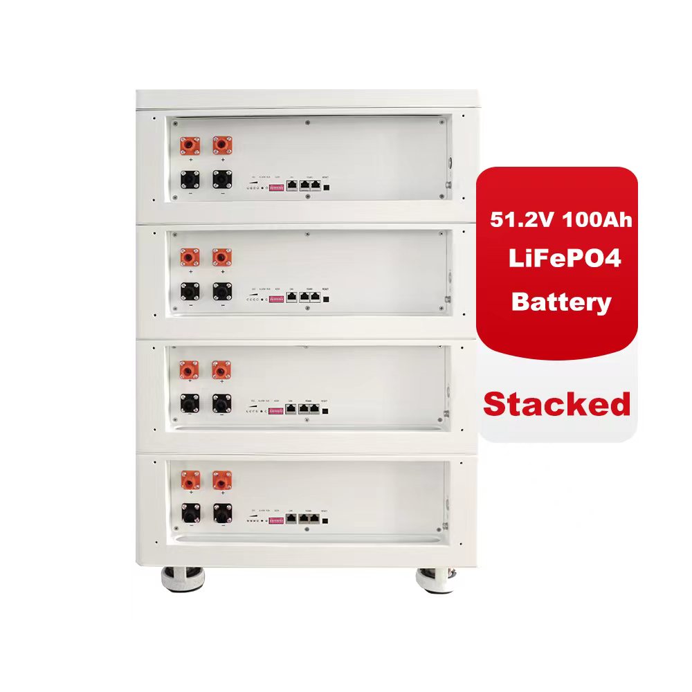 Stacked LiFePO4 Battery Low Voltage 51.2V 100Ah